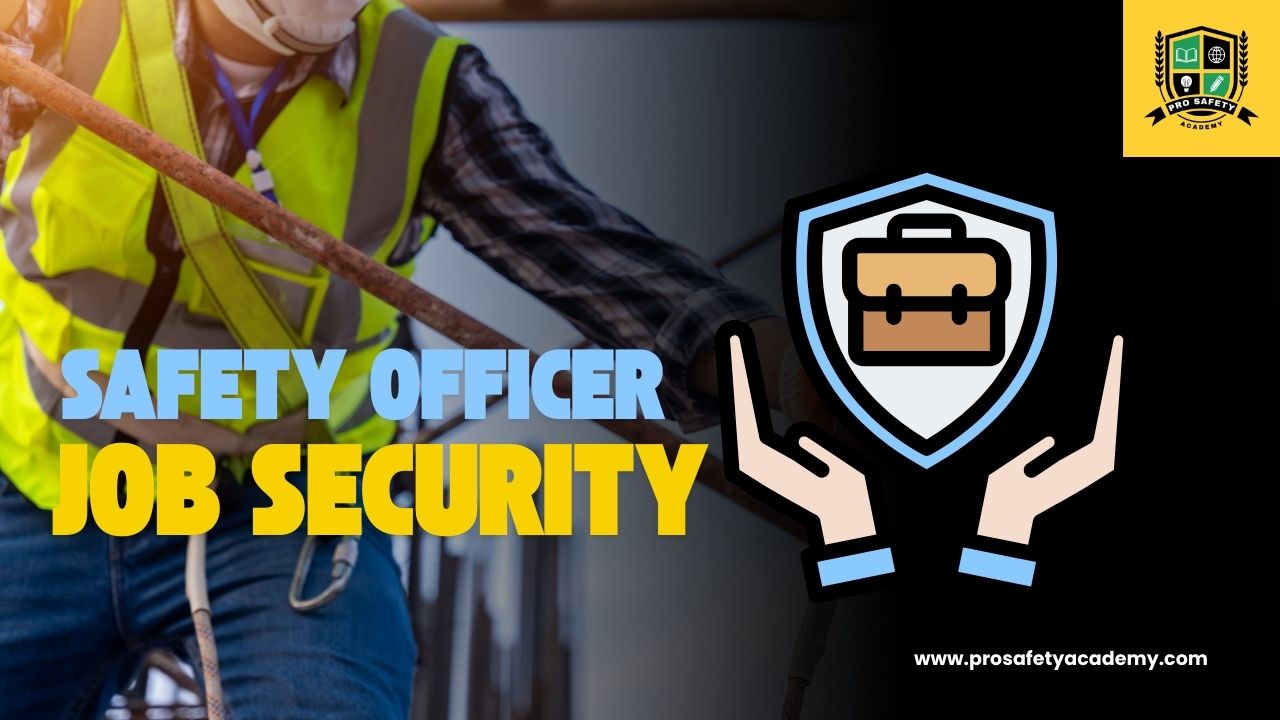 Safety Officer conducting a workplace safety inspection, symbolizing job security and professional growth.