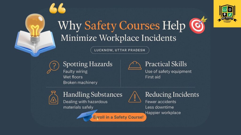 Industrial workers attending a safety training course to prevent workplace accidents