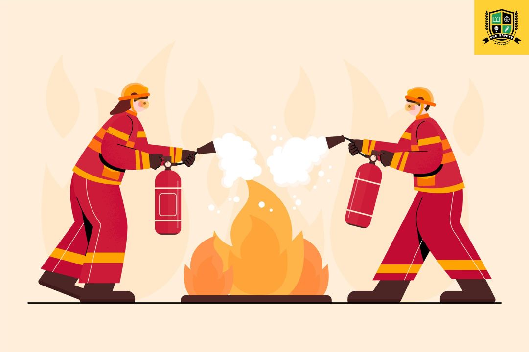 Online fire safety course explaining fire prevention and safety measures