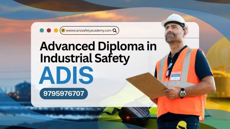 Student learning industrial safety practices during ADIS diploma training at Pro Safety Academy Lucknow